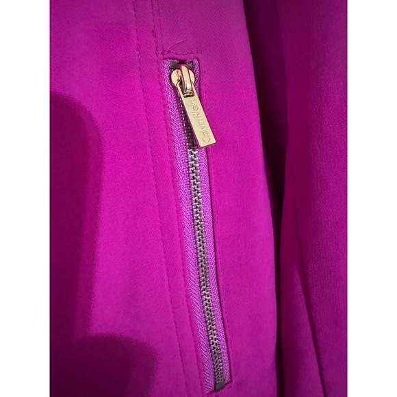 Calvin Klein Women Pink Asymmetrical Zip‎ Moto Jacket - Picture 3 of 8